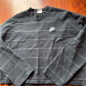 Nike Black Crewneck Sweatshirt with White Tag Logo
